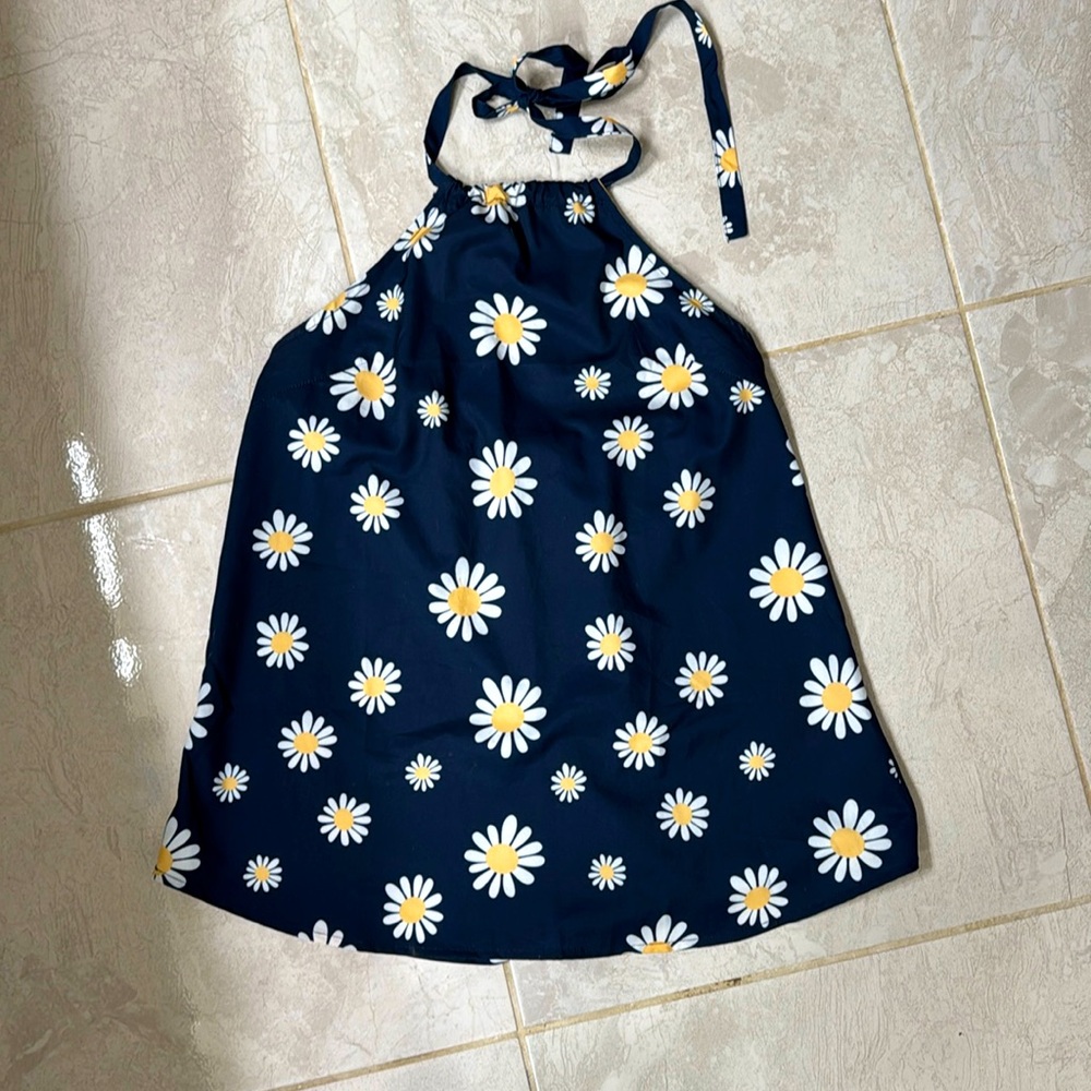 Retro flower halter top size Medium